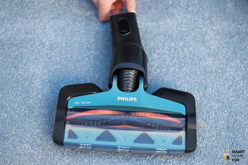 Philips Akkustaubsauger Test leistungsstarke Bodendüse